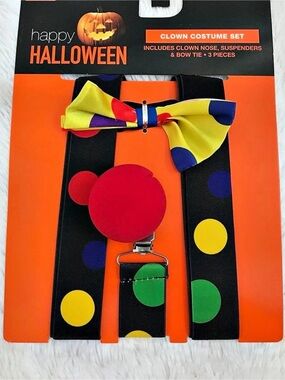 Happy Halloween Clown Costume Set Polka Dot
